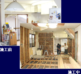(施工前・施工中)横浜市 Sさま邸 キッチン・リビング改修